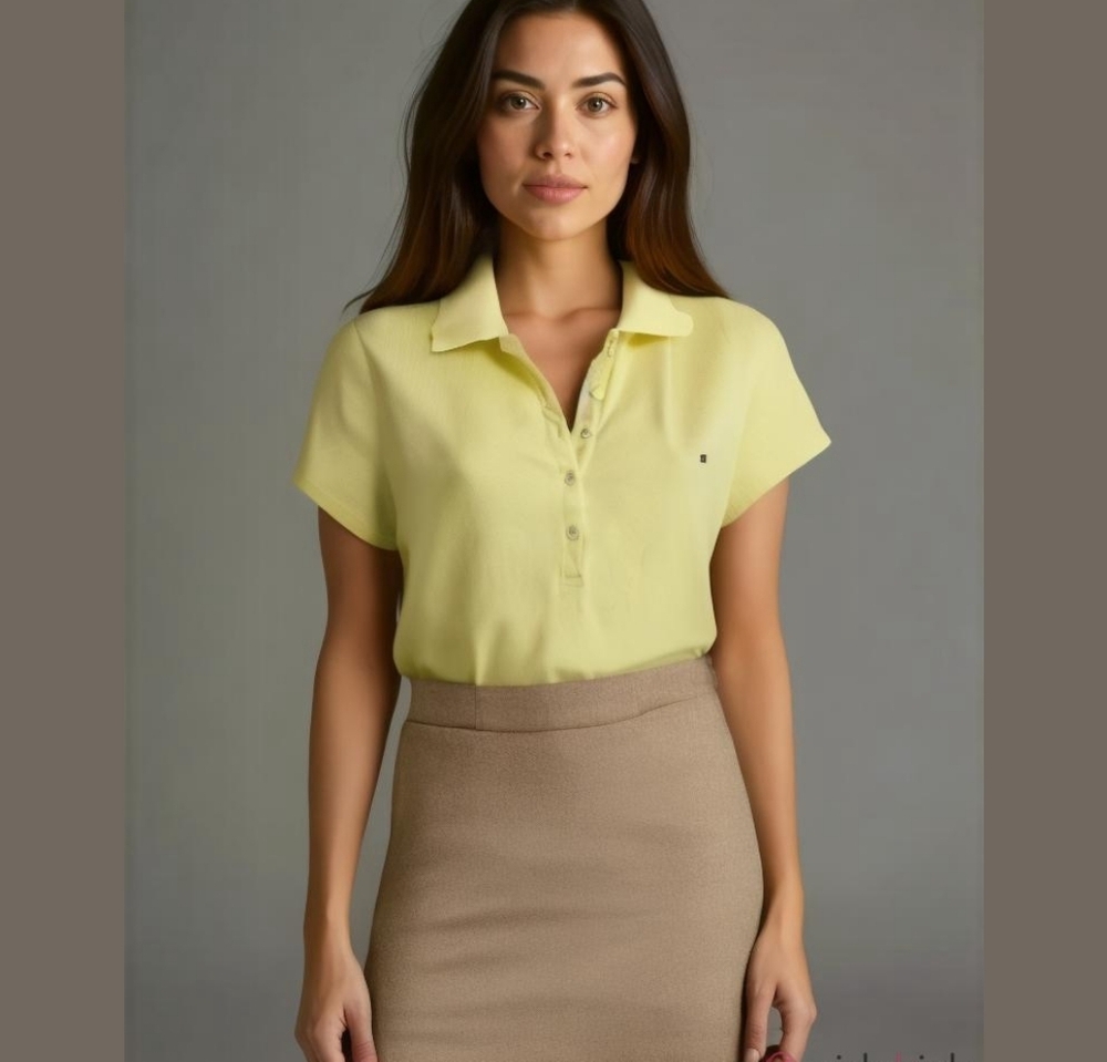 Tommy Hilfiger Yellow Polo / Golf shirt size L